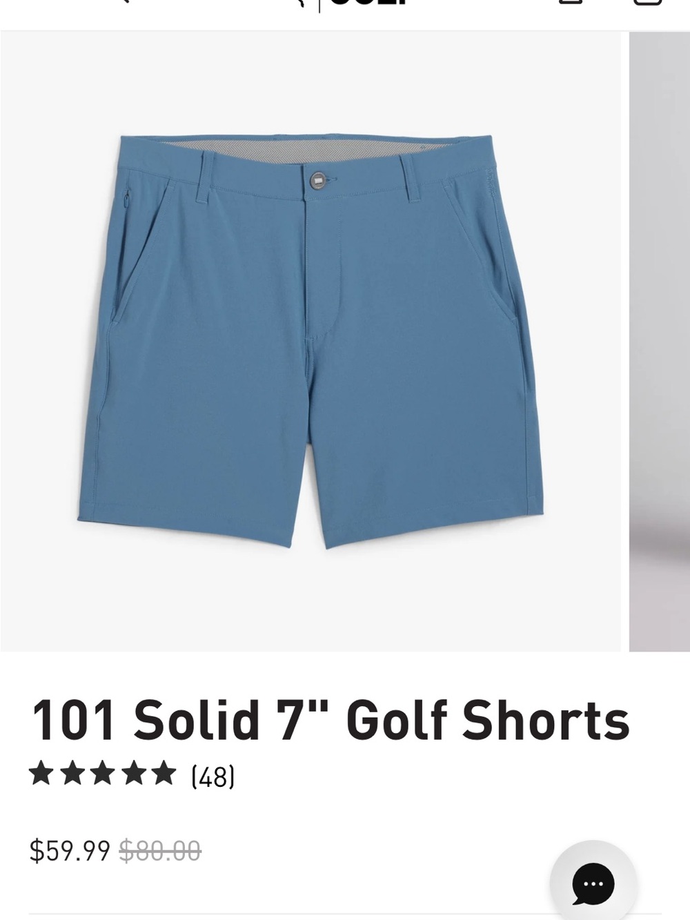 Puma Men's Solid Blue golf Shorts 7” seam sz 28 ⛳️